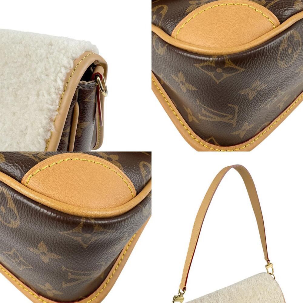 Louis Vuitton Monogram Diane NM Shoulder Bag Canvas Brown Ivory White - Picture 4 of 4